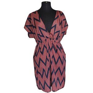 Bee Stitched V-neck Women's Sundress w/Pockets 100% Polyester Junior's Size L